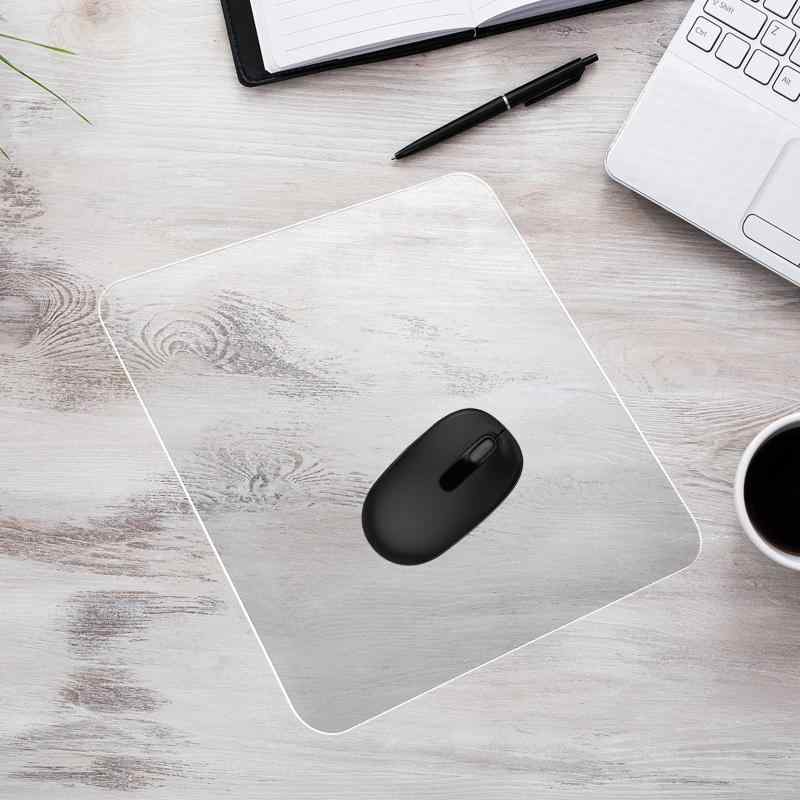 iplusmile ガラス製マウスパッド アデスクパッド 25cm*25cm マウスパッドゲーム 透明 超薄型 防水設計 ..