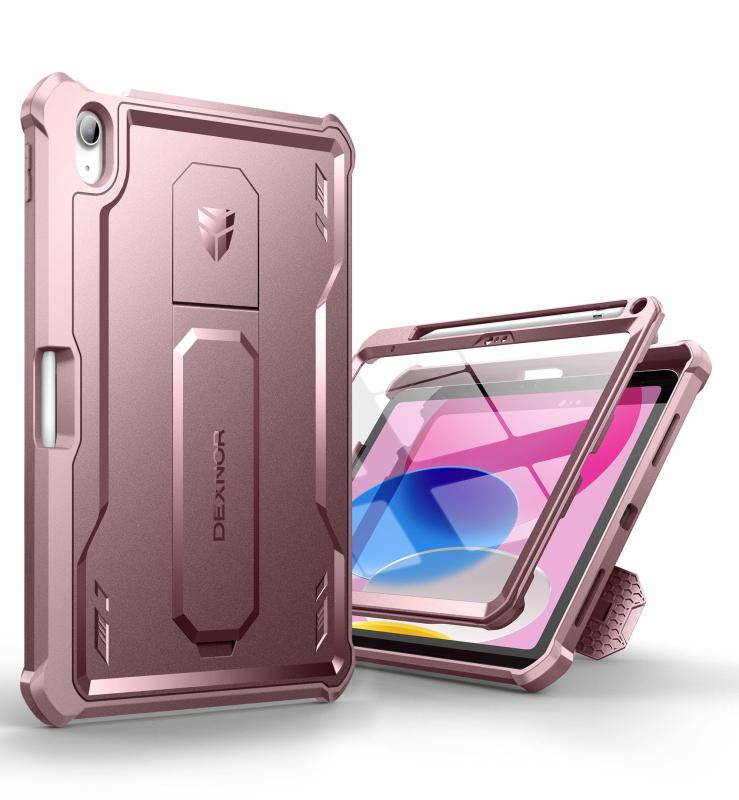 DEXNOR iPad 10世代(2022発売)用 360°保護フルボディケース 画面保護フィルム内蔵バンパーケース iPad 10.9インチ対応