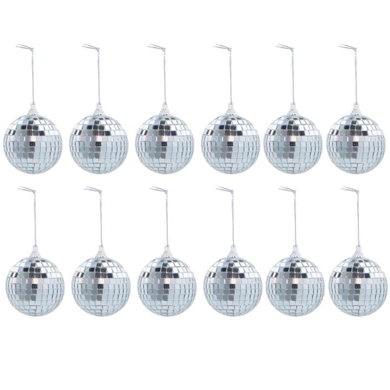 12 個のミニ ミラー ボール、6 cm クリスマス オーナメント ボール クリスマス ボールまたはクリスマス..