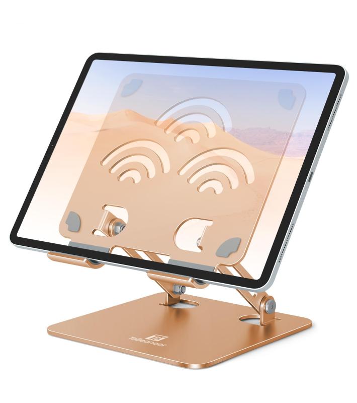 ipadスタンド - タブレット スタンド - 絵描きホルダー - ToBeoneer(ツビワ) - アイパッド 高さ角度調整可能 持ち運び便利 折りたたみ式 イラスト 置き台 卓上 アルミ製 軽量 充電stand 立て 在宅ワ