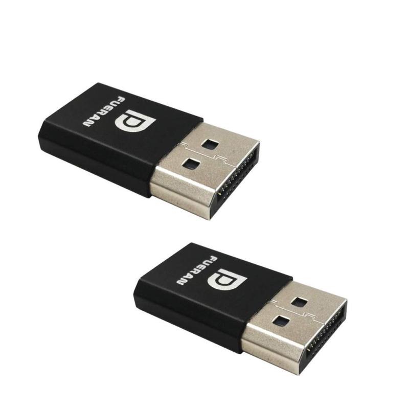 FUERAN Mini DP –DisplayPort拡張表示標識データエミュレータープラグを表示する（無プラグ2560x1600 @ 60Hzに適合する） (DP-2Pack)