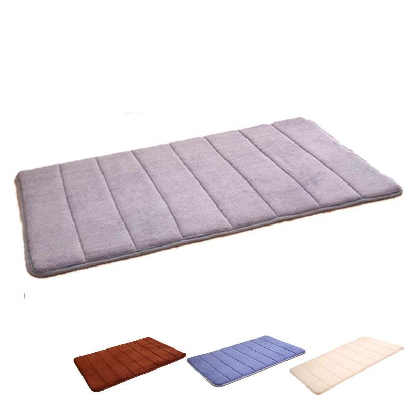 BossLogy バスマット 風呂マット 低反発 ふわふわ 速乾 吸水 滑り止め付き 丸洗い 洗濯可能 床暖房対応 台所 キッチン お風呂 バスルーム 玄関 ペット用 50×80cm