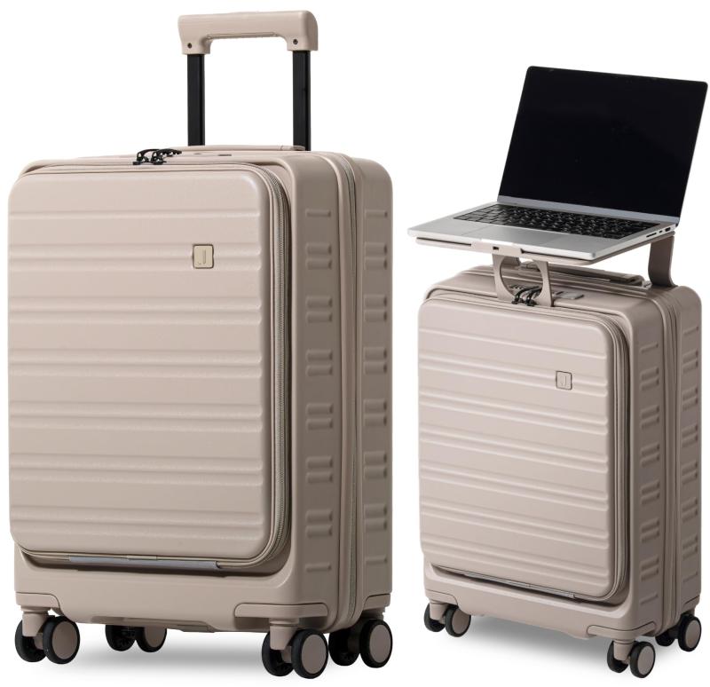 [C.jutro] 【机になるスーツケース】_STAGE スーツケース キャリーケース 機内持ち込み キャリーバッグ フロントオープン テーブル式 拡張 盗難防止 38L