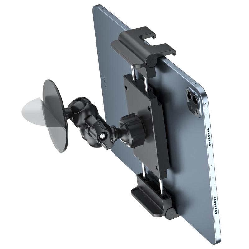 PLDHPRO タブレットスタンド 壁掛け/車載 スマホホルダー 両面テープ式 穴あき不要 ダッシュボード/タイル/ガラス/卓上/お風呂/キッチンなど場所に適用 iPad Pro 12.9/mini 7.9、Galaxy tab、iPhoneシリ