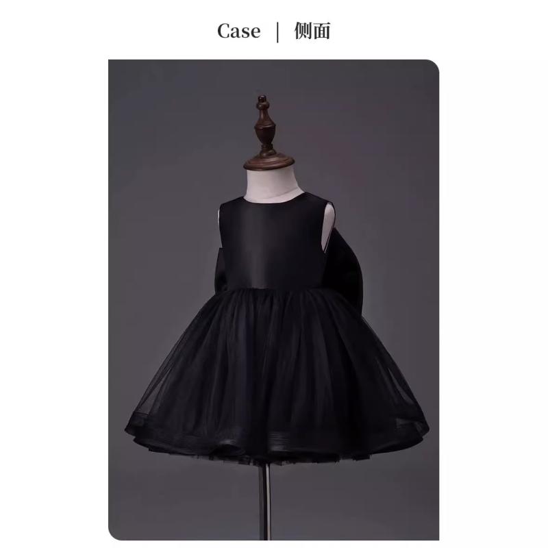 Suits, Tuxedos （Boys） - キッズ 女の子 冬 礼服 黒 蓬蓬スカート プリンセスドレス 演奏ドレス かわいい デザイン 化繊混紡 ポリエステル 軽量 ふんわり シルエット 3〜8歳 80〜160cm 対応 冬用 暖かみ ある ガールズ パーティー ドレス フォーマル ウェア