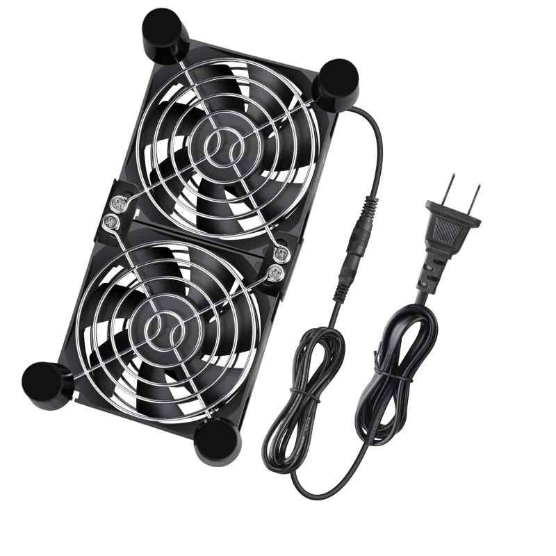 GDSTIME 2x80mm 2x120mm 3x120mm 4x120mm ファン、DC12V電源ファン、AC100V-240Vスピードコントローラー、キャビネットシャーシ冷却ファン、サーバーワークステーション冷却ファン