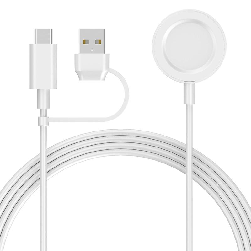 pple Watch 充電ケーブル USB+Type-Cポート搭載 for ppleウォッチ 充電ケーブル マグネット式 急速充電 磁気式 軽量 携帯 旅行 出勤 外出