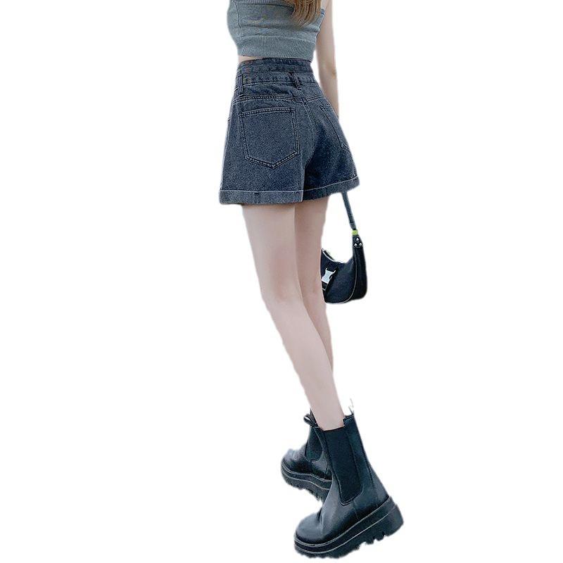 ・パンツ丈: ショートパンツ・ウエスト: ハイウエスト・厚さ: 薄手・カラー: ブルー, ブラック, グレー・サイズ: S, M, L, XL, 2XL・素材: デニム・主な素材: 綿・主な素材含有量: 50%-70%・主な素材2: 綿・主な素材2含有量: 30%-50%・スタイル: 韓国風・デザイン: ストレートパンツ・系統: 日韓カジュアル・伸縮性: ややあり・特徴: ダメージ加工