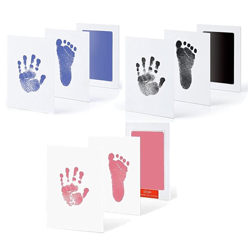 赤ちゃん 手形 足形キット 汚れないインク ベビーフレーム出産祝い 成長記録 新生児 1歳誕生日 猫犬手..