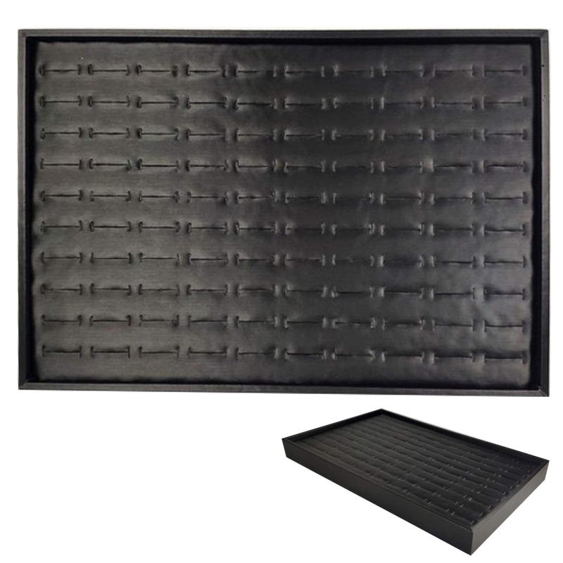 Tierneys [ティアニーズ］リング収納トレイ アクセサリートレイ ディスプレイトレイ PUレザー アクセサリ収納 リング収納 100個収納