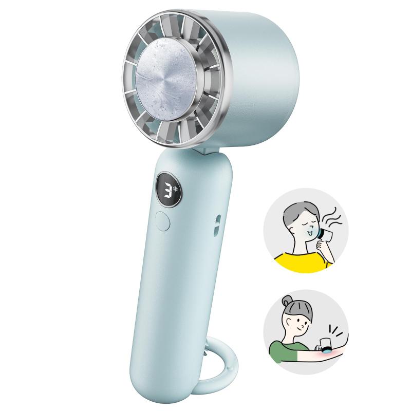 【瞬時冷感・極静音】HAGOOGI ハンディファン 冷却プレート付き ハンディ扇風機 5000mAh大容量 【駆動時間史上最長】 最長20時間連続使..