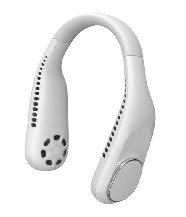 TCELL 携帯扇風機 首掛け扇風機 4000mAh大容量 最大16時間 USB急速充電 風量3段階調節 羽根なし 静音 軽量 コンパクト 角度調節可 アウ..