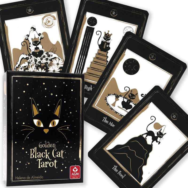 ゴールデン ブラック キャット タロット Golden Black Cat Tarot タロット占い方 日本語解説書付き 正..