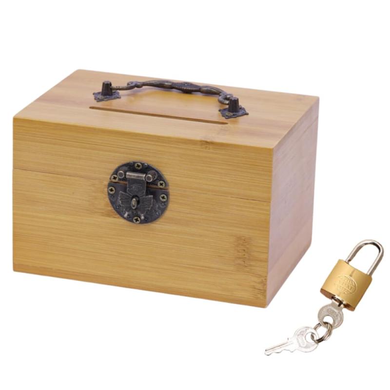 せんふう 貯金箱 鍵付き 募金箱 賽銭箱 お札 札 硬貨 折らずに入る 詰まりにくい 持ち手付き 丈夫 50万..