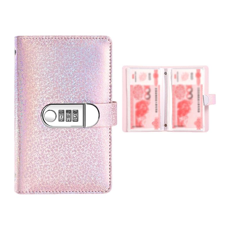 Zhejia 貯金カード付き貯金箱 新しいお札 貯金箱 封筒貯金 貯金手帳 貯金ファイル 子供の貯金 おしゃれ お札 おもしろ100枚収納 お金管理 ファイル