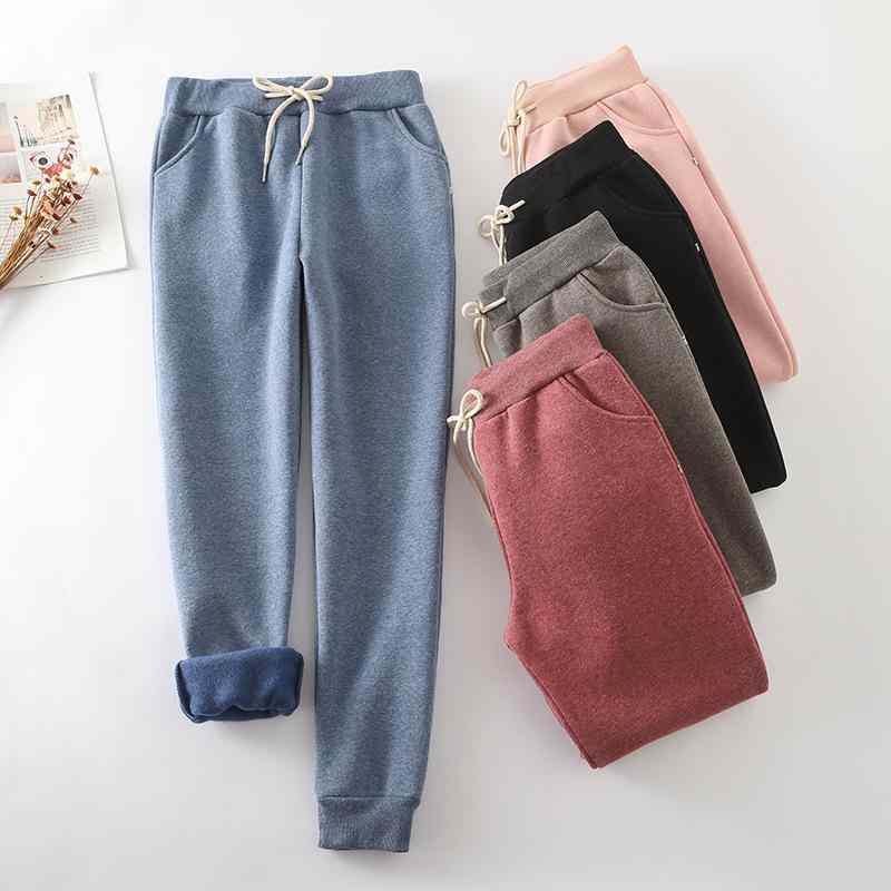 Capri Pants - パンツ レディース 裏起毛 スウェットパンツ カジュアルパンツ スラックス あったか 暖かい ゆったり 厚手 ストレッチ 伸縮性 無地 黒 ブラック ピンク系 秋冬