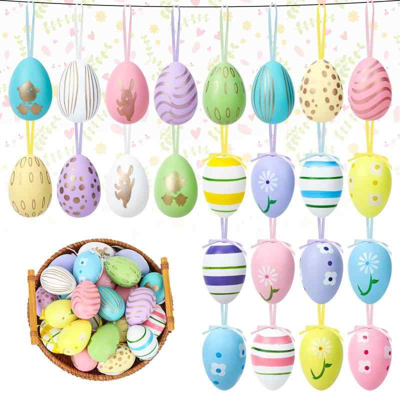 Neiang イースター 飾り イースターエッグ 24個 カラフルエッグ イースター 復活祭 たまご