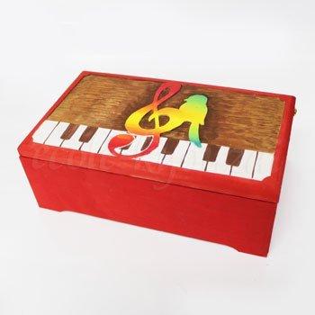 簡単オルゴールボックス工作キット工具不要組み立て簡単で大きなサイズのオルゴール箱です。差し込むだけで簡単にフタが取り付けられるらくらくピン仕様木の材質は密で彫りやすく、なめらかな仕上がりになるので彫刻刀での加工に最適製作時間の目安は4〜6時...