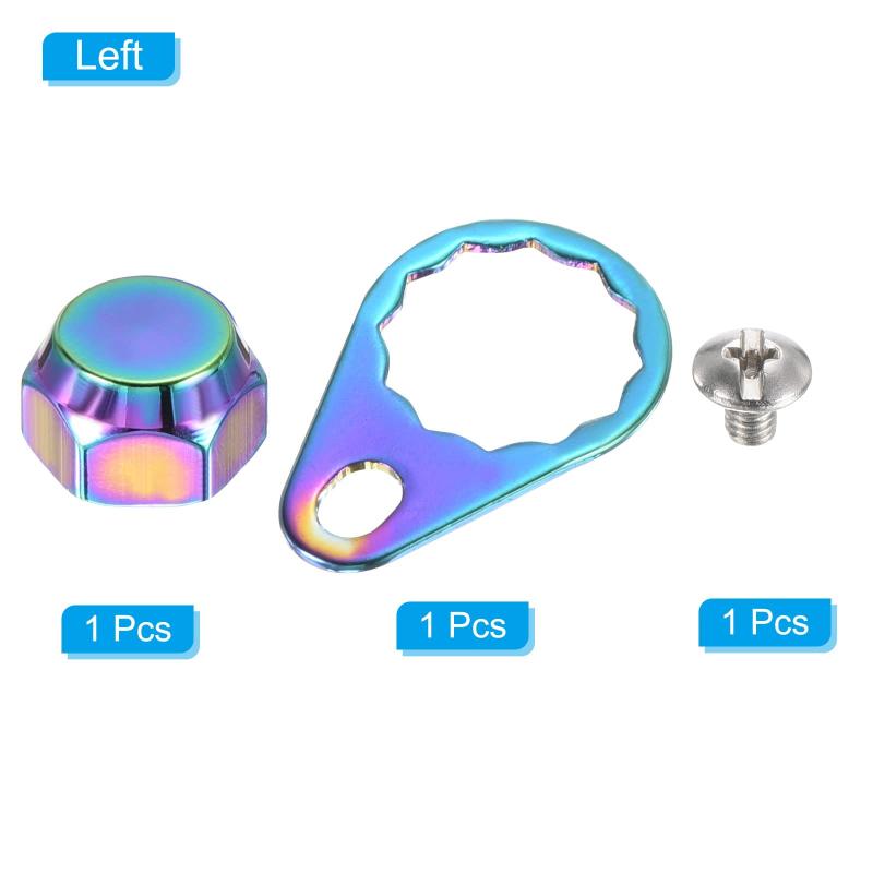 PATIKIL 釣りリールハンドルネジナットロッキングプレート 左手ネジ M8ナットキャップ交換 DIY釣りアクセサリー用 カラー