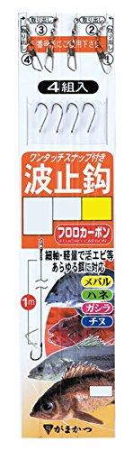 がまかつ(Gamakatsu) 糸付 ワンタッチスナップ波止鈎1m付 OS103 4号-ハリス1.7. 11545-4-1.7-07