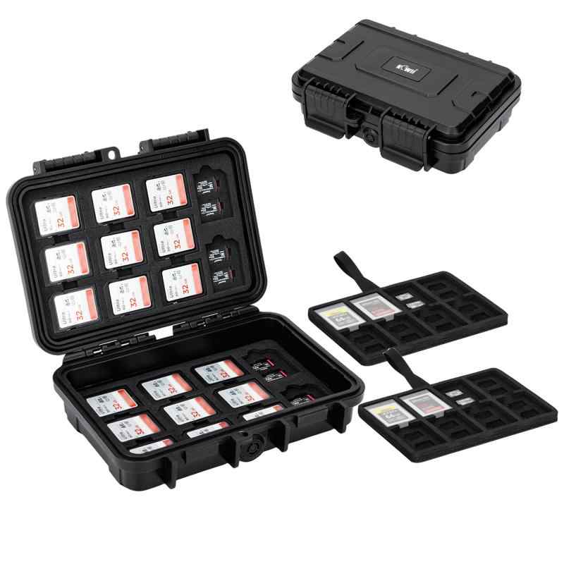 KIWIFOTOS メモリーカードケース 大容量 SDカード/Micro SDカード/CFexpress Type Aカード/CFexpress Type B/XQDカード 収納ケース
