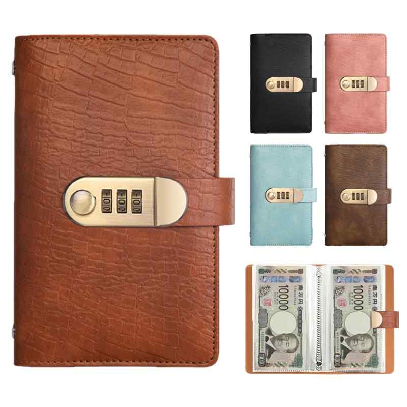 DEVENTORZ お札 貯金箱 貯金ファイル お札100枚収納 お金仕分け ダイヤルロック 隠し金庫 本型 封筒貯金 コンビネーションロック ヴィンテージ