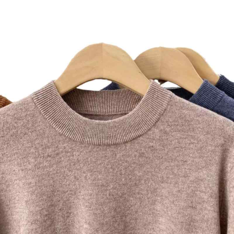 ニット メンズ 男性用 セーター タートルネック ウール100% プルオーバー 厚手 Vネック リブ裾 暖かい 秋冬 旅行着 カシミヤタッチ