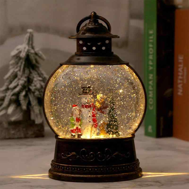 [DEVOTEE] クリスマスオルゴール クリスマスボール スノーグローブ LEDライト付き 8曲自動ループ クリスマス置物飾り 提灯型 クリスマスプレゼント インテリア クリスマス置物飾り サンタさん