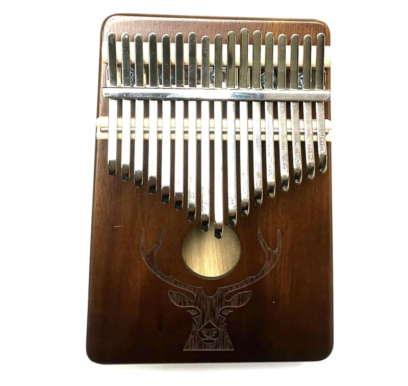 MIYINGE17音カリンバ、アカシア箱カリンバ 、チューニング済み 音階刻印、親指ピアノ、 日本語楽譜付き 初心者向き 楽器セット (ブラウン), 17キーカリンバ、,