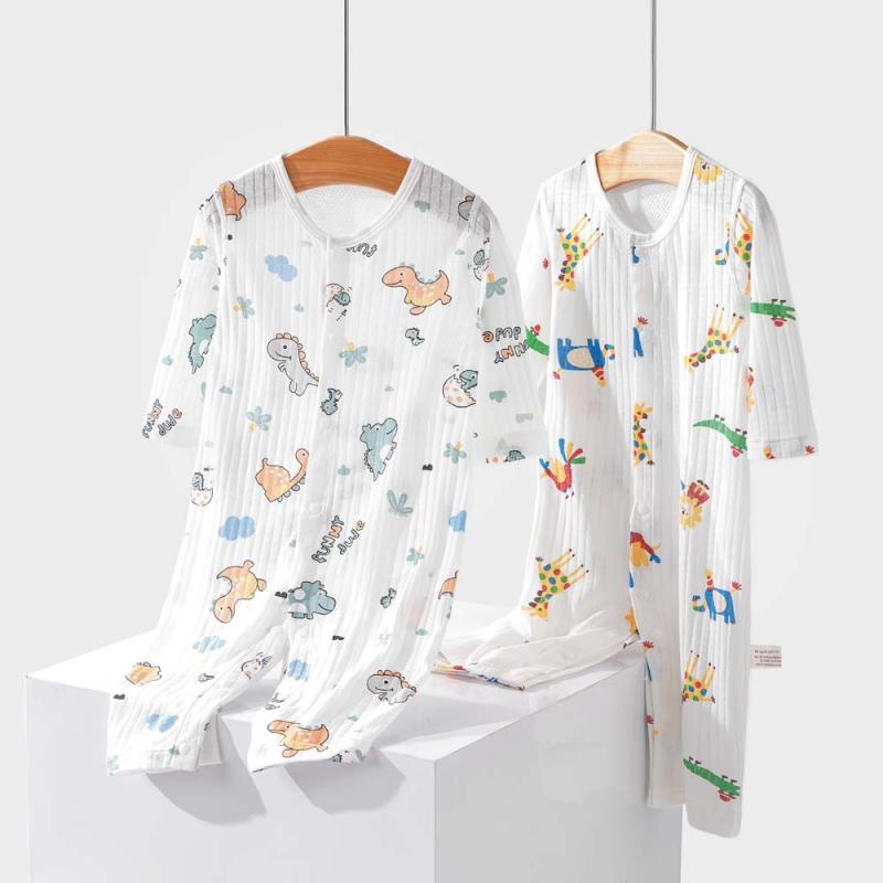 ベビー服 ロンパース 新生児 春夏 竹繊維 赤ちゃん 長袖 カバーオール 薄手 接触冷感 部屋着 パジャマ かわいい 59cm 66cm 73cm 80cm 90cm