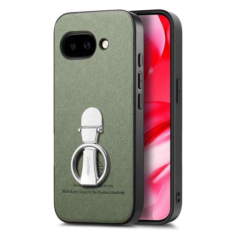 TOO&amp;SOO iPhone 13 / 14 ケース リング付き 可調薄型180° 360°回転 スタンド機能 TPU 綾織物 滑り止め 指紋防止 シンプルさ おしゃれ