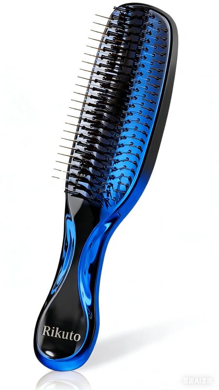 【美髪育てる頭皮ブラシ】ヘアブラシ レディース Rikuto くし 髪の毛 サラサラ スカルプブラシ ブラシ くし ソフト 572本ボールピンで絡まり解消 軽量デザインで手に馴染む 乾湿両用 頭皮マ