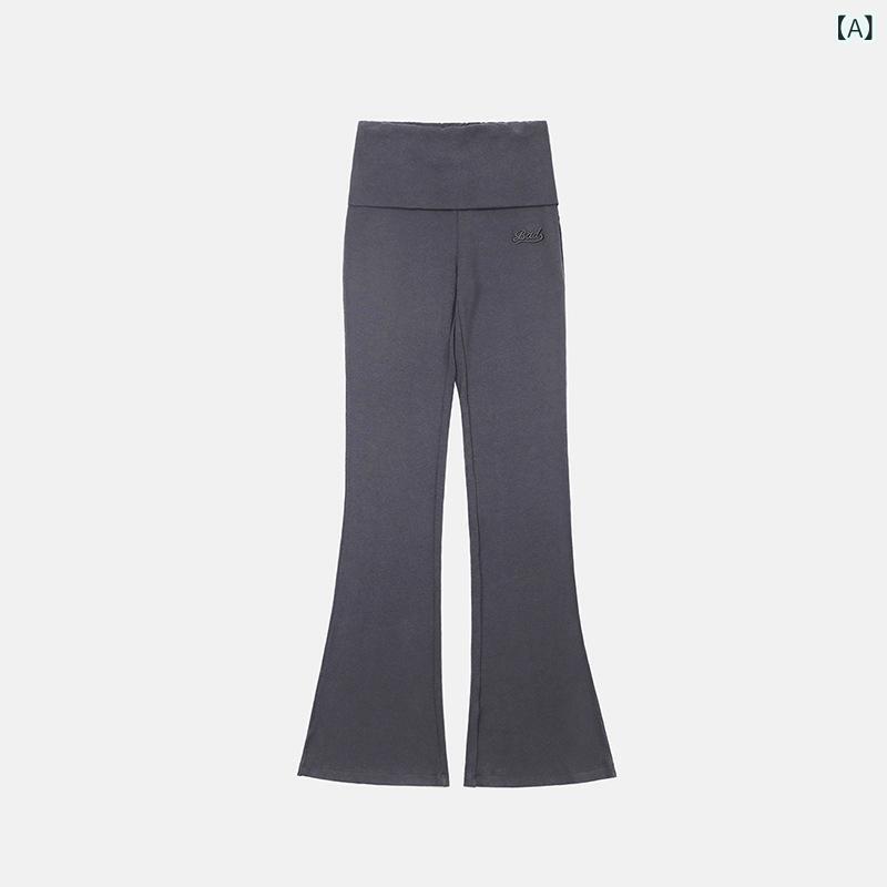 Pantalones Mujeres Casuales Pantalones Longitudinales Longitudinales Pantalones Longitudinales Pantalones Cement Gray Camel Rojo Negro Amarillo Blanco — vista 2