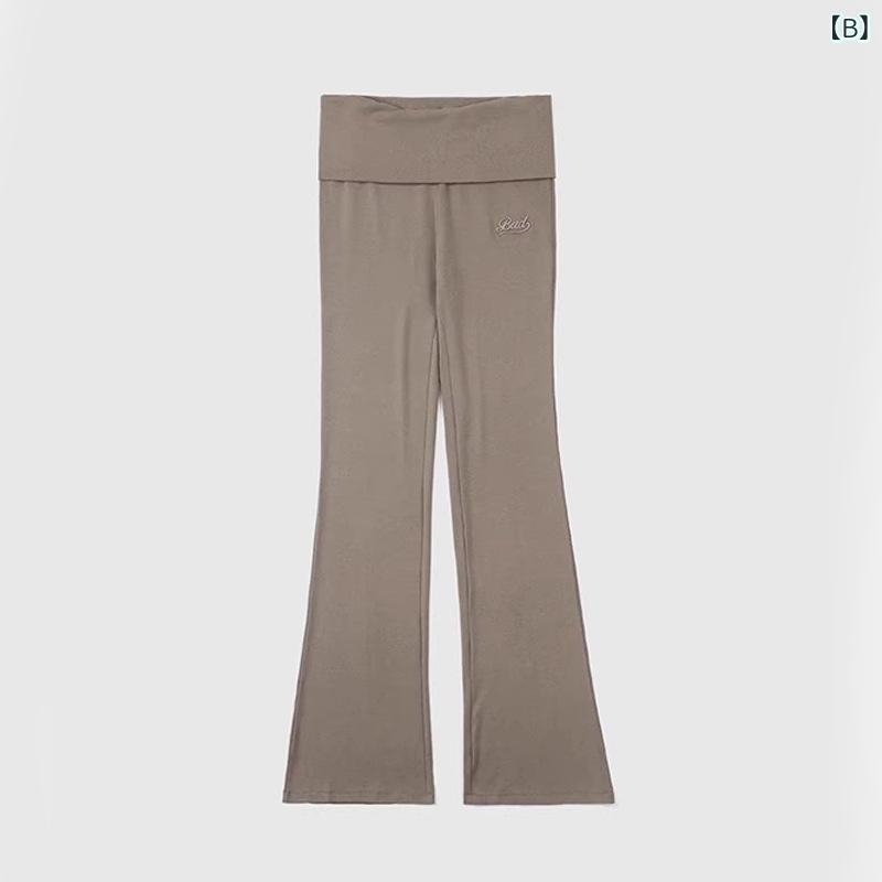 Pantalones Mujeres Casuales Pantalones Longitudinales Longitudinales Pantalones Longitudinales Pantalones Cement Gray Camel Rojo Negro Amarillo Blanco — vista 3