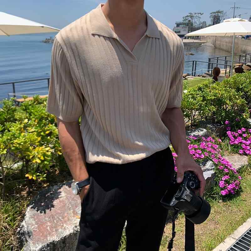 ・スタイル: 日式復古・主な素材: ポリエステル・柄: 無地・フィット: スリム・対象: 青少年・タイプ: プルオーバー・ネックライン: 襟付き・袖丈: 半袖・厚さ: 薄手・シーン: デイリー・ディテール: その他・プリントテーマ: 無地・加工: アイロン不要・カラー: 杏色、緑、白、黒・サイズ: M、L、XL、2XL、3XL・袖のタイプ: 通常・対象年齢: 成人・対象性別: 男・カテゴリ: Tシャツ