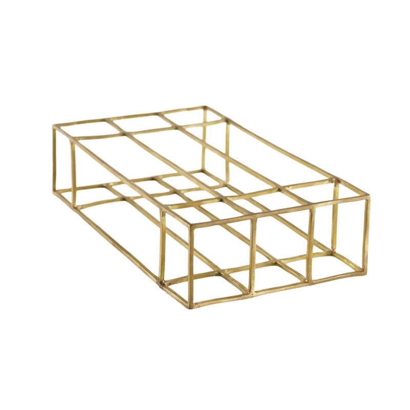 志成販売 ホテルライクなアウトラインのティッシュケース ゴールド W24×D12.5×H5.5cm 収納部分：W23.4×D11.7×H4.8cm 108041