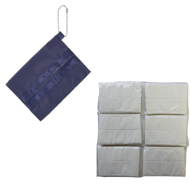 [エンジェルスマイルロイヤルスクール] ティッシュケース 【ティッシュセット・大】 サテンネイビーテ..