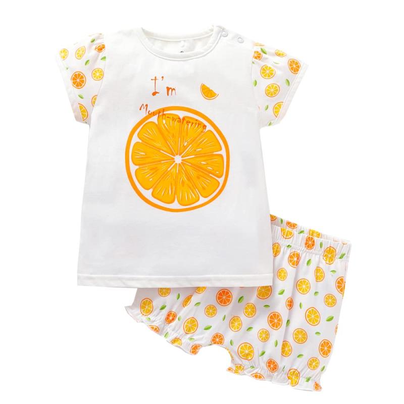 [Baby Nest] ベビー服 男の子 女の子 パジャマ コットン 上下2点セット ルームウェア 寝間着 シャツ パンツ 赤ちゃん服 新生児服