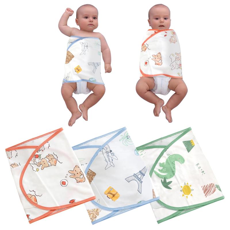 Lasoll おくるみ 3枚入り スワドル モロー反射防止 お腹冷え防止 保温 綿100% 新生児 赤ちゃん ベビー..