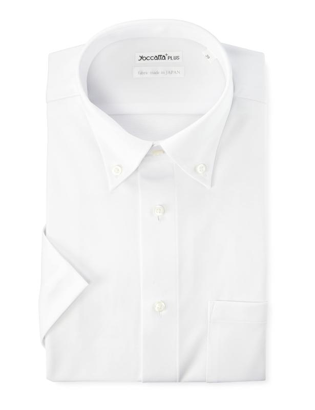 yoccatta(ヨカッタ) ドレスシャツ[ヨカッタ] yoccatta+PLUS ノーアイロン ストレッチ 速乾 半袖 ボタンダウン ワイシャツメンズ