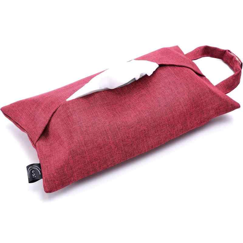 Kuai 車用 ティッシュケース ティッシュホルダー ティッシュカバー 撥水 布製 吊り下げ 北欧 キッチン 壁掛け カラバリ おしゃれ 便利 収納 2way 横置き 箱ごと入る シンプル