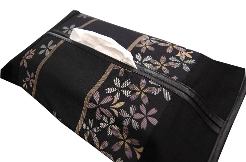 和室に最適 和モダン ティッシュボックスカバー 華やかな趣 着物帯風 日本のおもて...