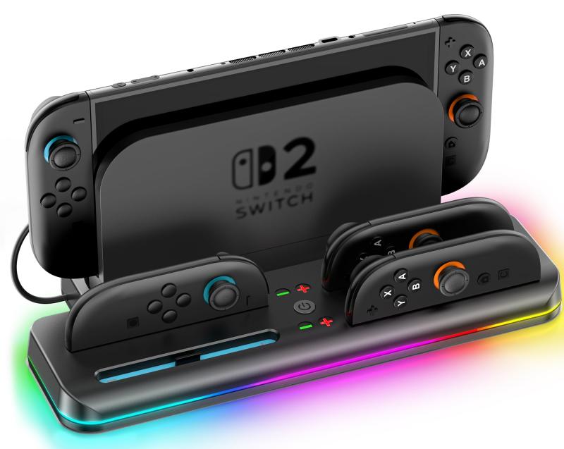 Switch 2 Joy-Con 充電スタンド 4台ジョイコン磁吸充 