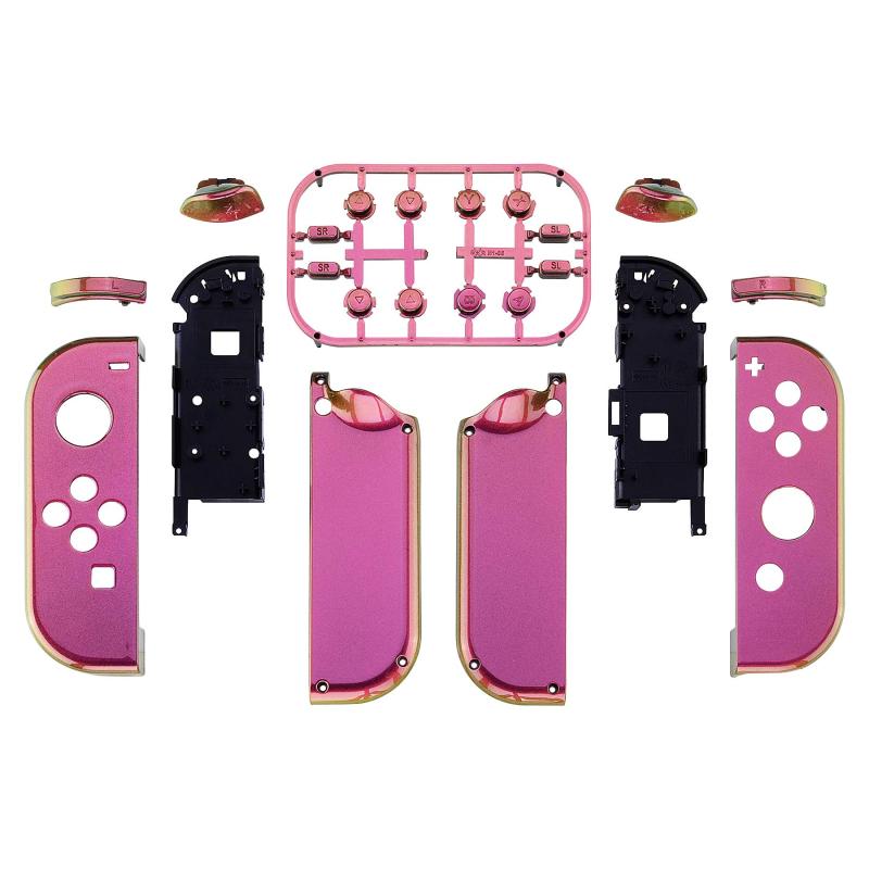 eXtremeRate ジョイコン用交換シェル（ジョイコン本体は付属されません）スイッチjoyconとスイッチOLEDモデルに対応用ハンドヘルドコントローラーハウジングケース、フルセットボタン付き、