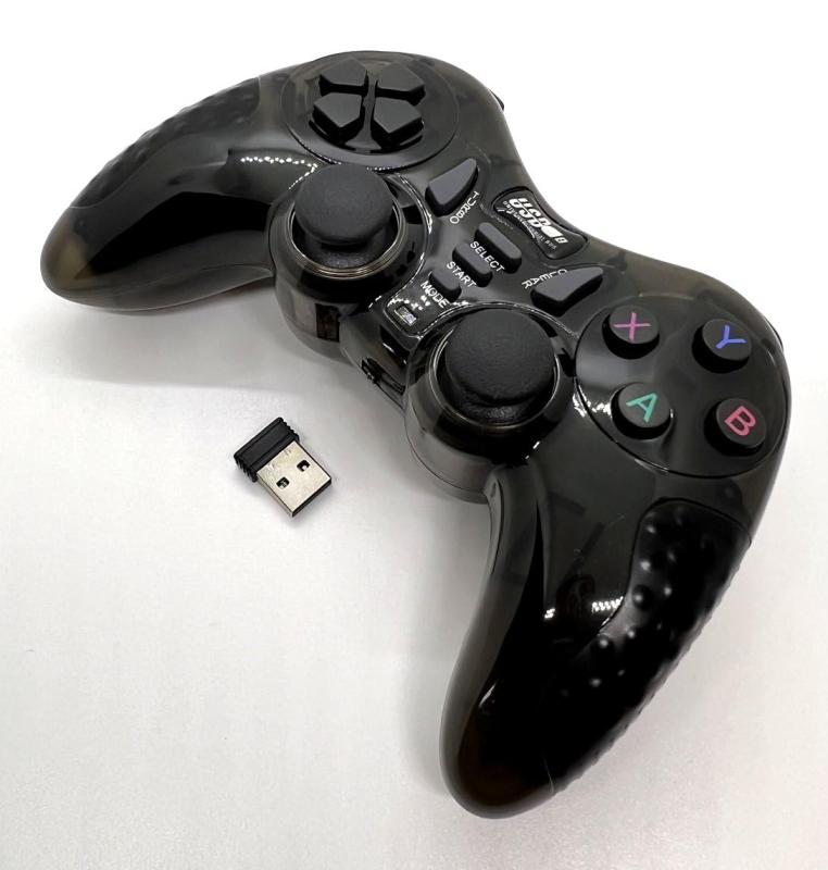 PC 連射機能付きワイヤレスコントローラー (クリアブラック)