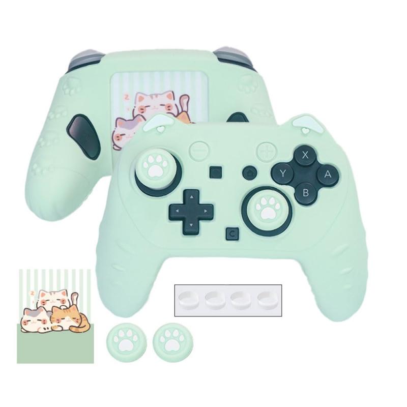 For Switch2 Pro対応 シリコン製グリップカバー 滑り止め仕様 スイッチ2プロコン対応 ロッカープロテクション&サムスティックキャップの商品画像