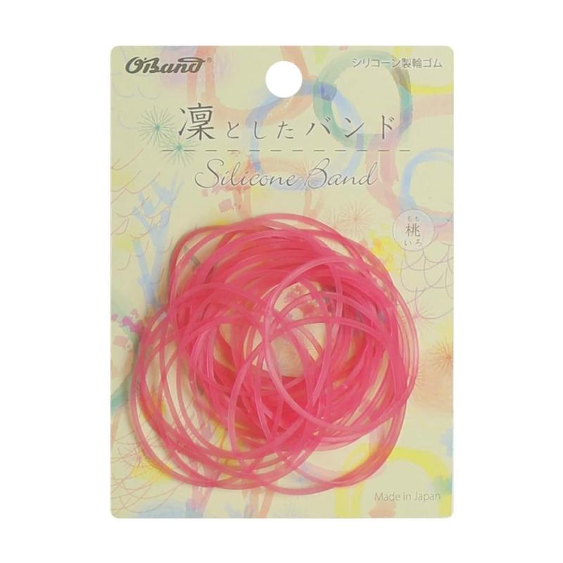 輪ゴム オーバンド 凜としたバンド 30本/袋 透明 黄 青 赤 ピンク 黄緑 シリコーン製の安心・安全でキ..