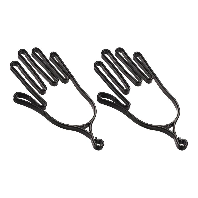 M METERXITY 2個セット ゴルフグローブ伸ばしャー - プラスチック製 右利き用・左利き用、軽量で耐久性 スポーツグローブのお手入れに最適 (黒)(4.0)