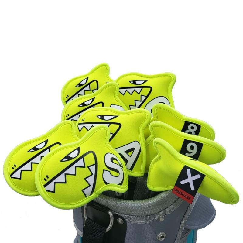 AIMSHARK パレットゴルフアイアンカバー / 9点セット / ゴルフヘッドカバー / ゴルフクラブカバー (ブ..