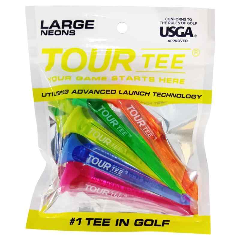 TOUR TEE LARGE NEONS ゴルフティー 5本入り